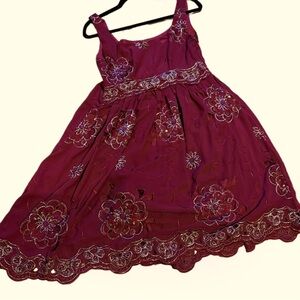 Vintage Floral Lace Fit & Flare Mini  Dress Sz medium